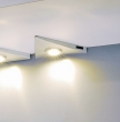 LED Designleuchten Flach-Dreieck, Edelstahl 2er Set mit Converter